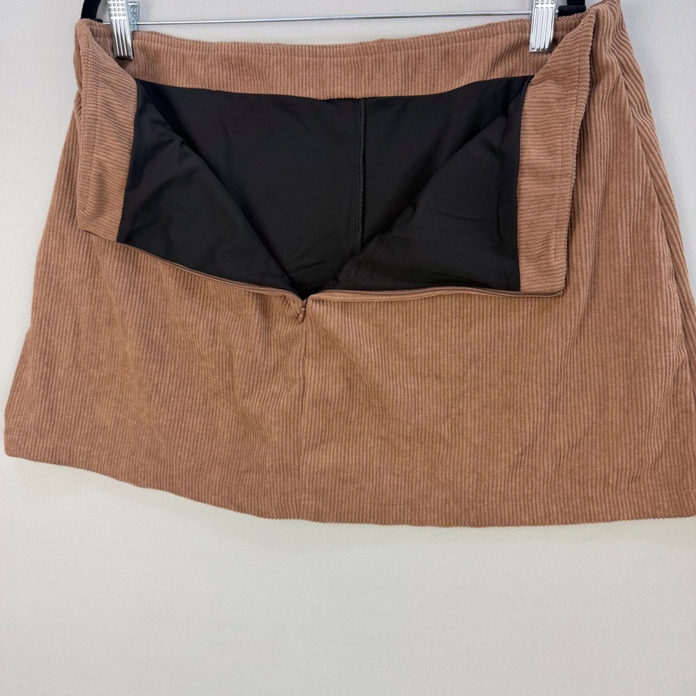 Halara High Waisted 2 in 1 A-Line Corduroy Mini Skort Ribbed Active Office XL - Picture 11 of 15